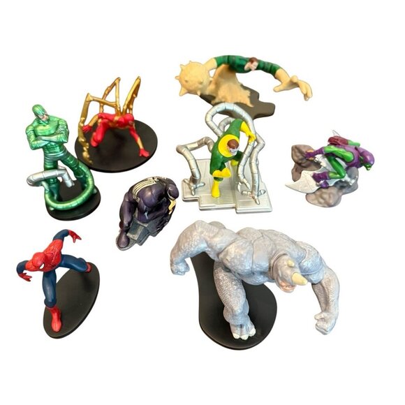 Lot of 8 Disney Marvel Spiderman Figurines or Cake Toppers 2011 & 2012? - Picture 1 of 9